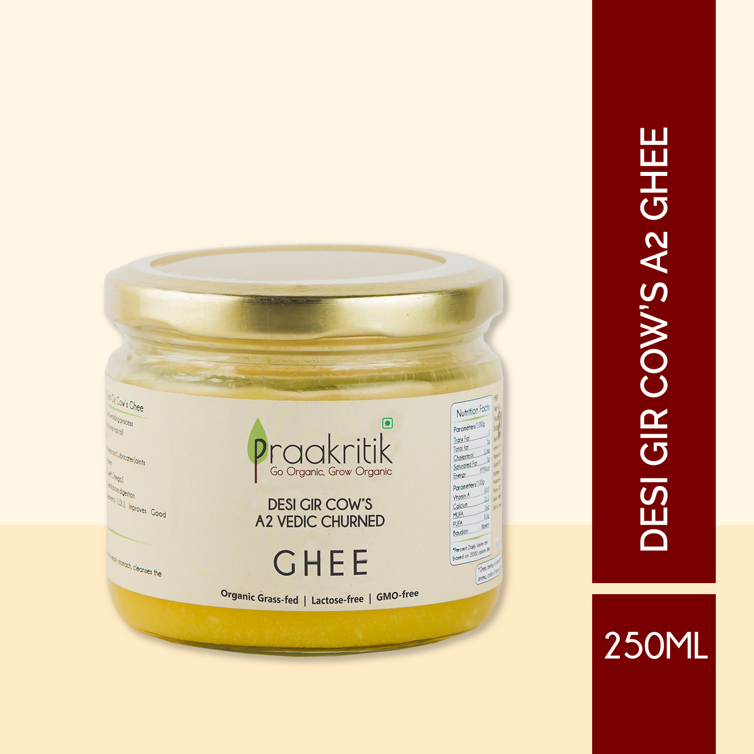 A2 Cow Ghee | 250ml | Praakritik